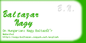 baltazar nagy business card